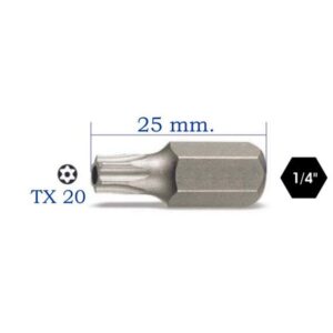 Inserto TORX TX20 L.25